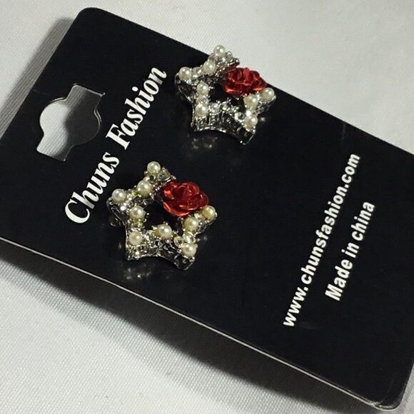 Starlight Rose Stud Earrings (UC3) - Picture 5 of 5